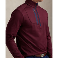 Rlx Ralph Lauren Lux Perf Halbzip Pullover - Rich Ruby