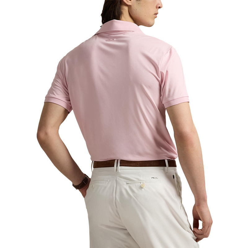 Rlx Ralph Lauren solide leichte Luftstrom -Golfpolo -Hemd - Garten Pink