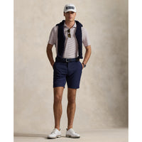 Rlx Ralph Lauren Stripe Tour Pique Golf Polo -Hemd - Garten Pink Multi