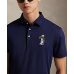 Rlx Ralph Lauren Polo Bär Airtech Pique Golf Polo -Hemd - raffinierte Marine