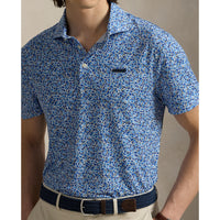 Rlx Ralph Lauren bedrucktes leichter Luftstrom -Golf -Polo -Hemd - Savanna Blumenraffinierte Marine Multi