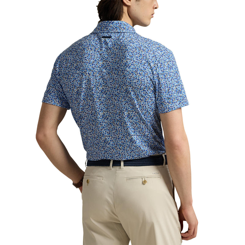 Rlx Ralph Lauren bedrucktes leichter Luftstrom -Golf -Polo -Hemd - Savanna Blumenraffinierte Marine Multi