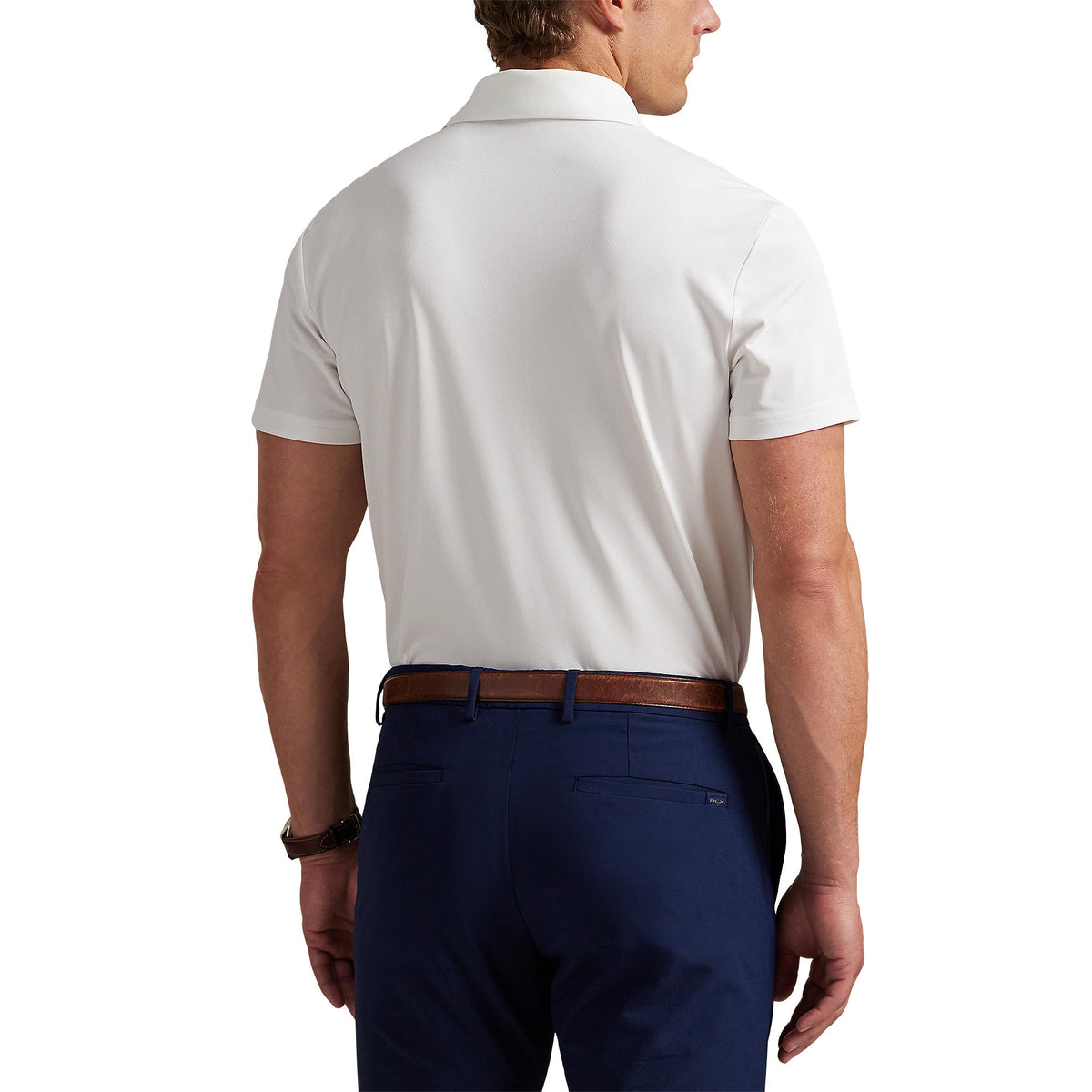 Rlx Ralph Lauren Polo Bären Airtech Pique Golf Polo -Hemd - Keramik weiß