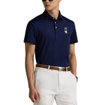Rlx Ralph Lauren Polo Bär Airtech Pique Golf Polo -Hemd - raffinierte Marine