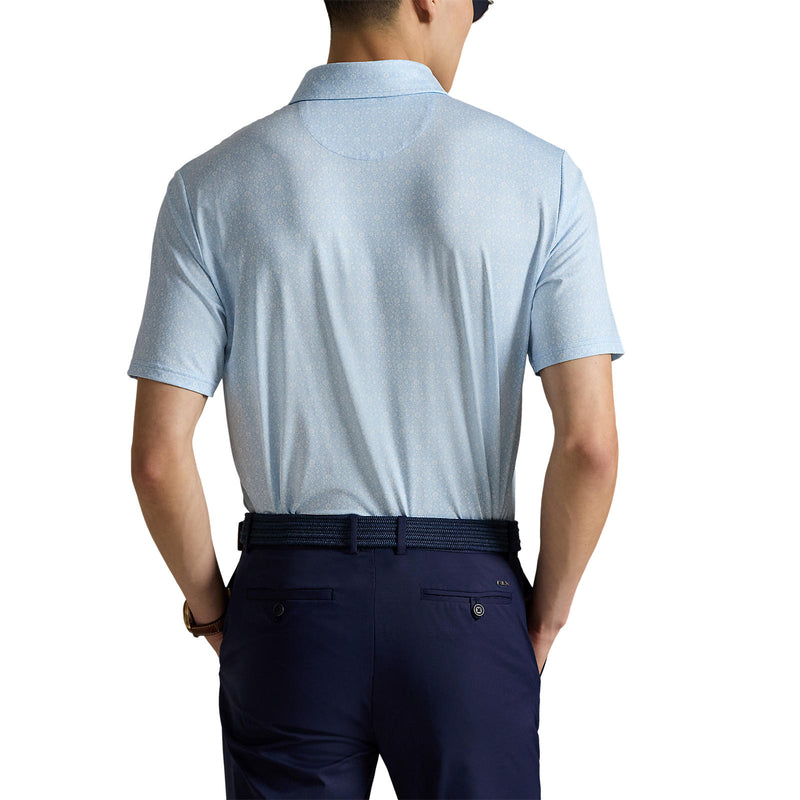 Rlx Ralph Lauren bedrucktes leichter Luftstrom -Golf Polo -Hemd - Büroblau Keilbloral
