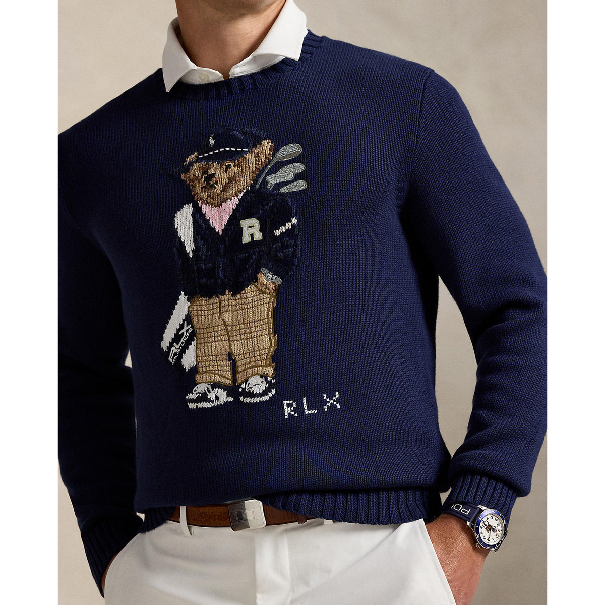RLX Ralph Lauren Merino Coolmax Golf Pullover - Grey Multi (Kopie)