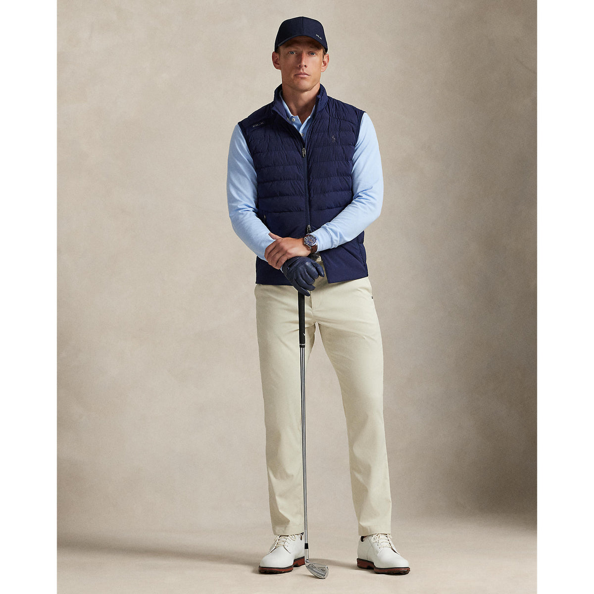 Rlx Ralph Lauren Kinetischer Spacer Full Reißverschluss Golfweste - Peak Grey/Stone Pebble (Kopie)