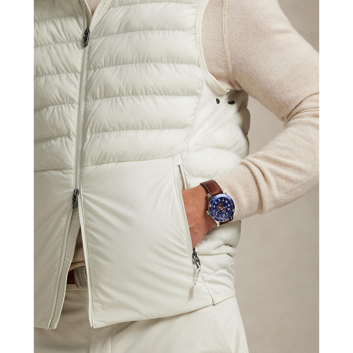 Rlx Ralph Lauren Full Reißverschluss Golfweste - Steinkiesel