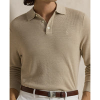 RLX Ralph Lauren Performance Polo -Kragen -Golfpullover - Ecru Tan Heather