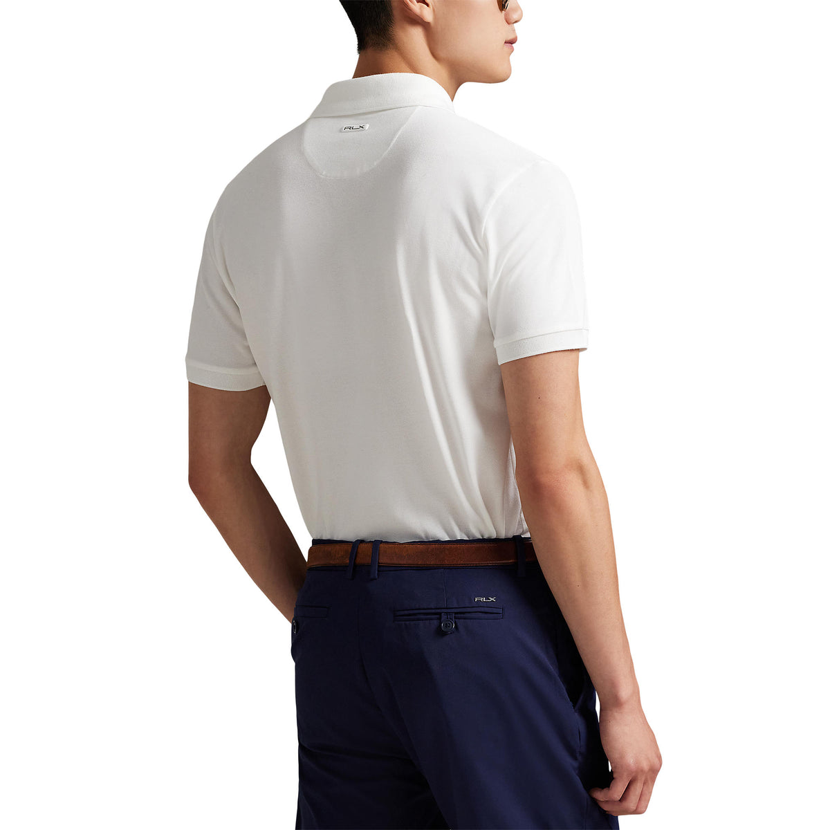 RLX Polo Performance Ralph Lauren Performance Stretch Mesh Golf Polo -Hemd - Keramik Weiß
