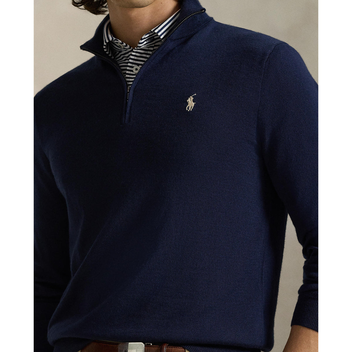 RLX Ralph Lauren Baumwollmischung 1/4 Reißverschlussgolfpullover - Raffinierte Marine