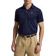 RLX Ralph Lauren 高性能弹力网眼高尔夫 Polo 衫 - 精致海军蓝