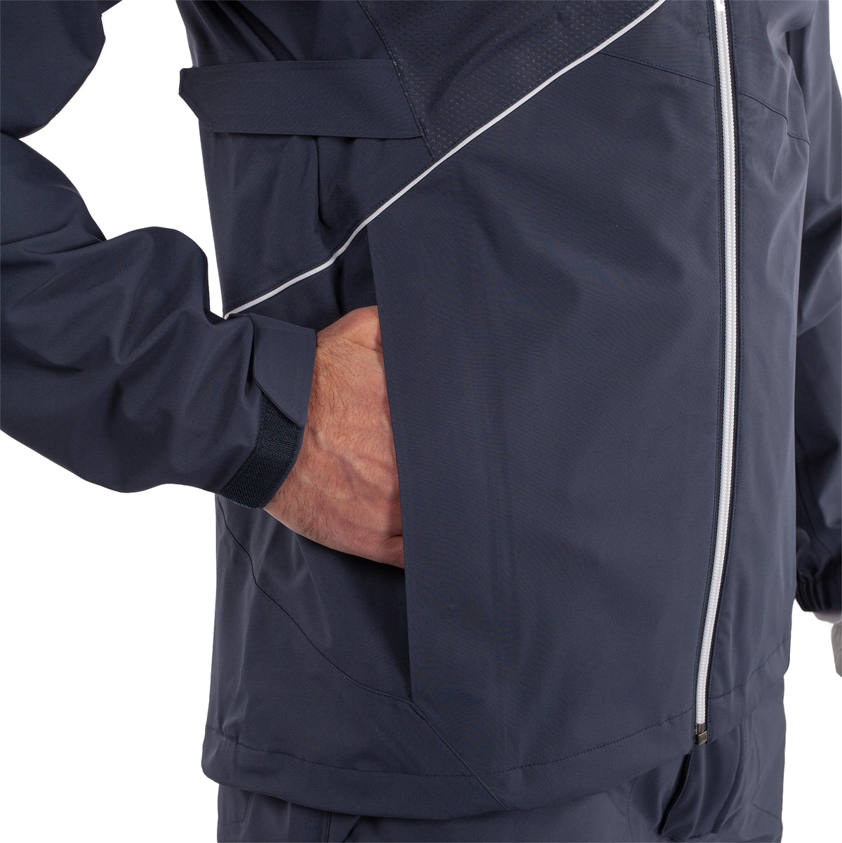 Galvin Green Ames wasserdichte Golfjacke - Marine/Weiß
