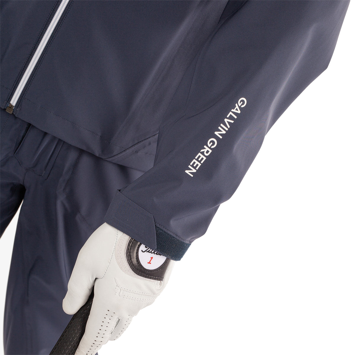 Galvin Green Ames wasserdichte Golfjacke - Marine/Weiß