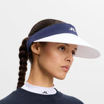 J.Lindeberg Women's Ada Wide Golf Visor - JL Navy