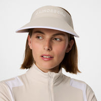 J. Lindeberg Women's Alba Big Golf Visor - Moonbeam