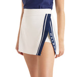 Malbon Baseline Golfskort für Damen – Weiß