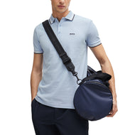 Boss Paddy Cotton Pique Golfhemd - Blau geöffnet