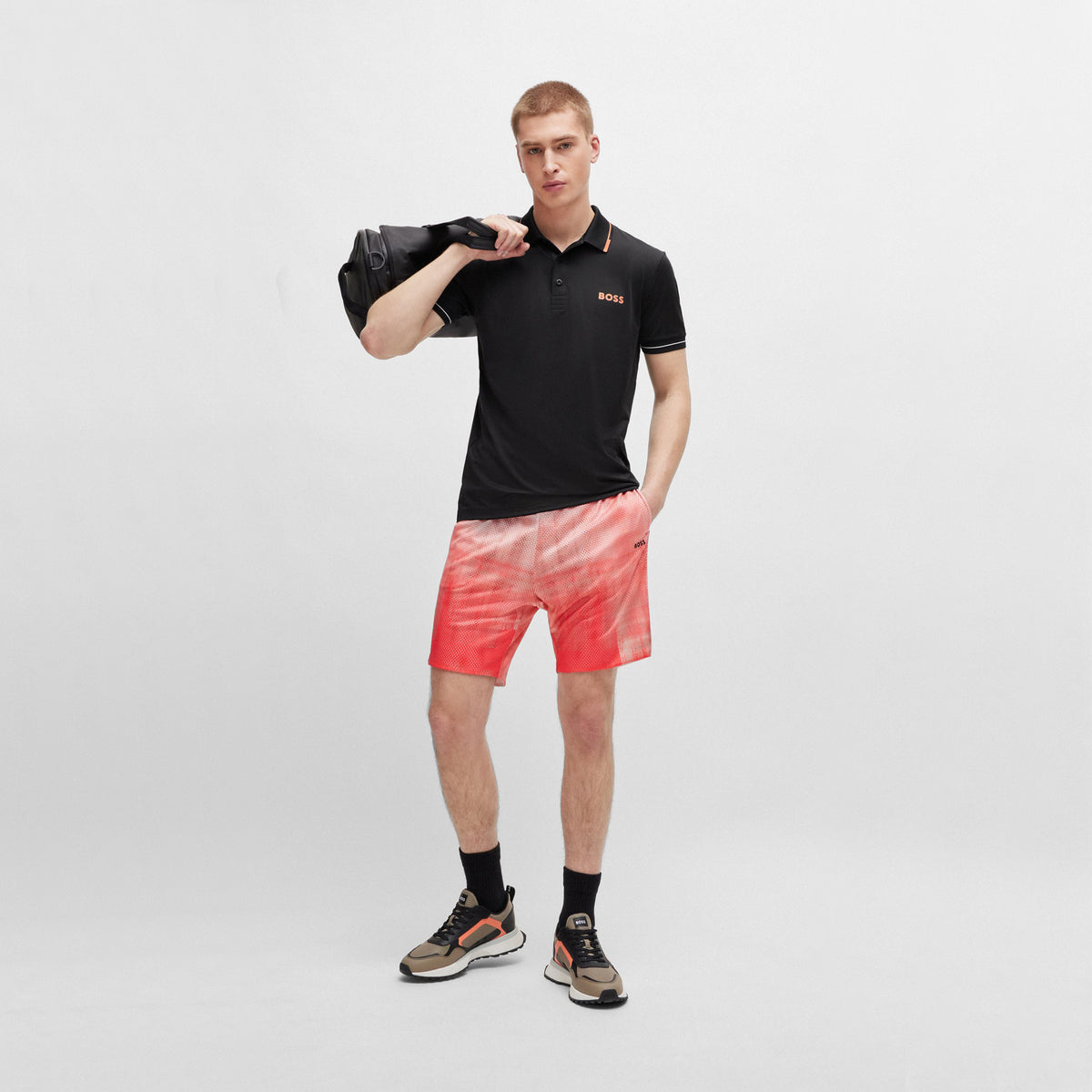 Boss Paul Pro Slim Fit Golf Shirt - Schwarz