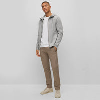 Boss Saggy 2 Full Reißverschluss Grid Hoodie - Licht/Pastellgrau