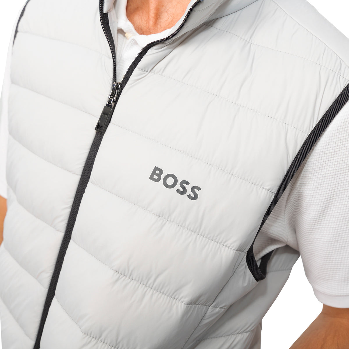 Boss Thor gepolsterte Golfweste - hell/pastellgrau