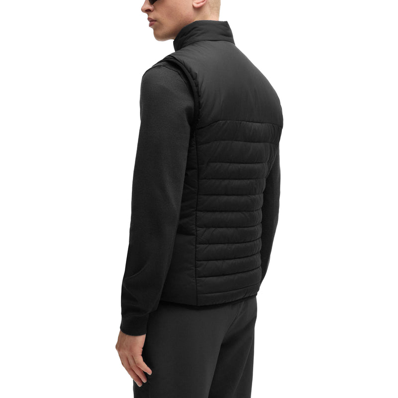 BOSS Thor Water Repellent Padded Golf Vest - Black