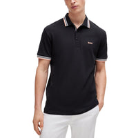 BOSS Paddy Cotton Pique Golf Shirt - Black