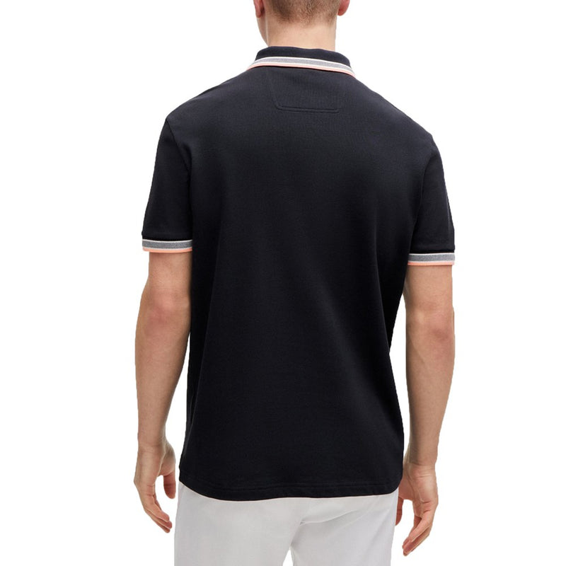 Boss Paddy Cotton Pique Golfhemd - schwarz