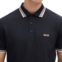 BOSS Paddy Cotton Pique Golf Shirt - Black