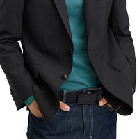 BOSS Plaque Icon Buckle Golf Belt - Black