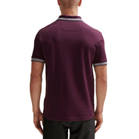 Boss Paddy Cotton Pique Polo - dunkelrot