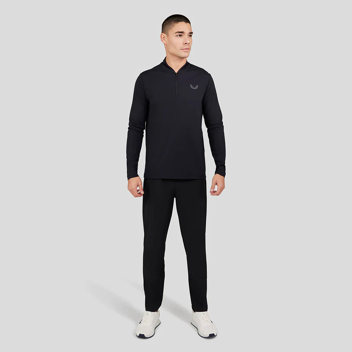 Castore Soft Shell Tech Mesh Golf 1/4 ZIP - Schwarz