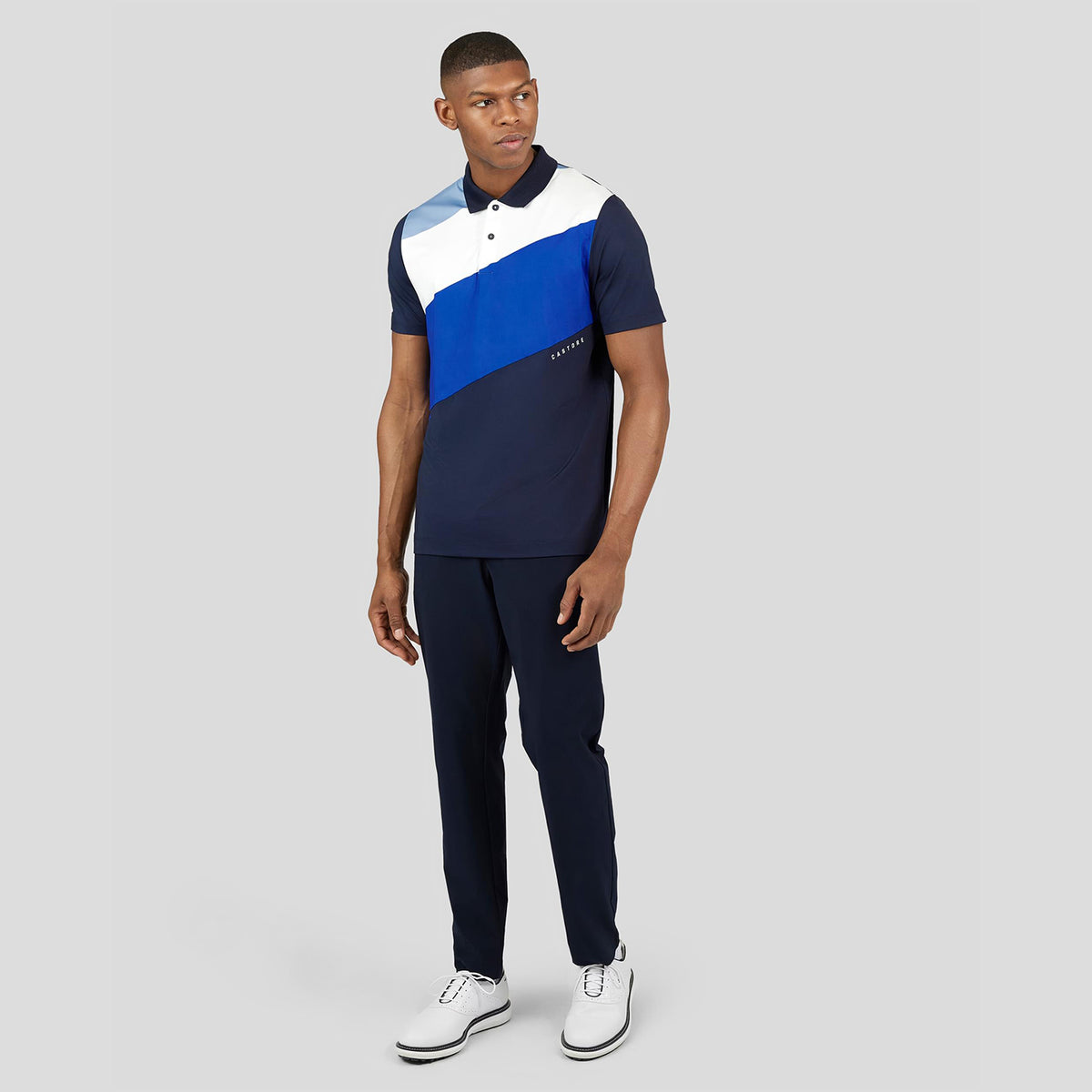 Castore Colourblock Golf Polo Shirt - Mitternachtsmarine