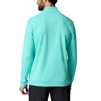 Castore Club Classic Viertel Zip Golf Pullover - Leichte Aqua/Weiß