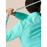 Castore Club Classic Viertel Zip Golf Pullover - Leichte Aqua/Weiß