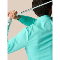 Castore Club Classic Viertel Zip Golf Pullover - Leichte Aqua/Weiß