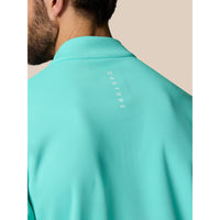 Castore Club Classic Viertel Zip Golf Pullover - Leichte Aqua/Weiß