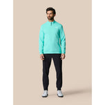 Castore Club Classic Viertel Zip Golf Pullover - Leichte Aqua/Weiß