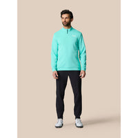 Castore Club Classic Viertel Zip Golf Pullover - Leichte Aqua/Weiß