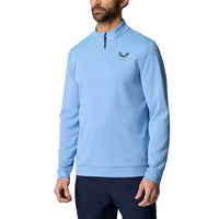Castore Club Classic Viertel Zip Golf Pullover - Sky Blue/Mitternacht Marine