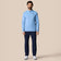 Castore Club Classic Viertel Zip Golf Pullover - Sky Blue/Mitternacht Marine
