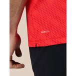 Castore Club Golfball gedrucktes Polo -Golfhemd - Mohn rot/weiß