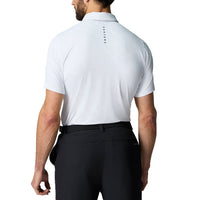 Castore Club Golfball gedrucktes Polo -Golfhemd - Weiß/Mitternacht Marine