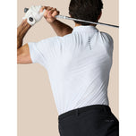 Castore Club Golfball gedrucktes Polo -Golfhemd - Weiß/Mitternacht Marine