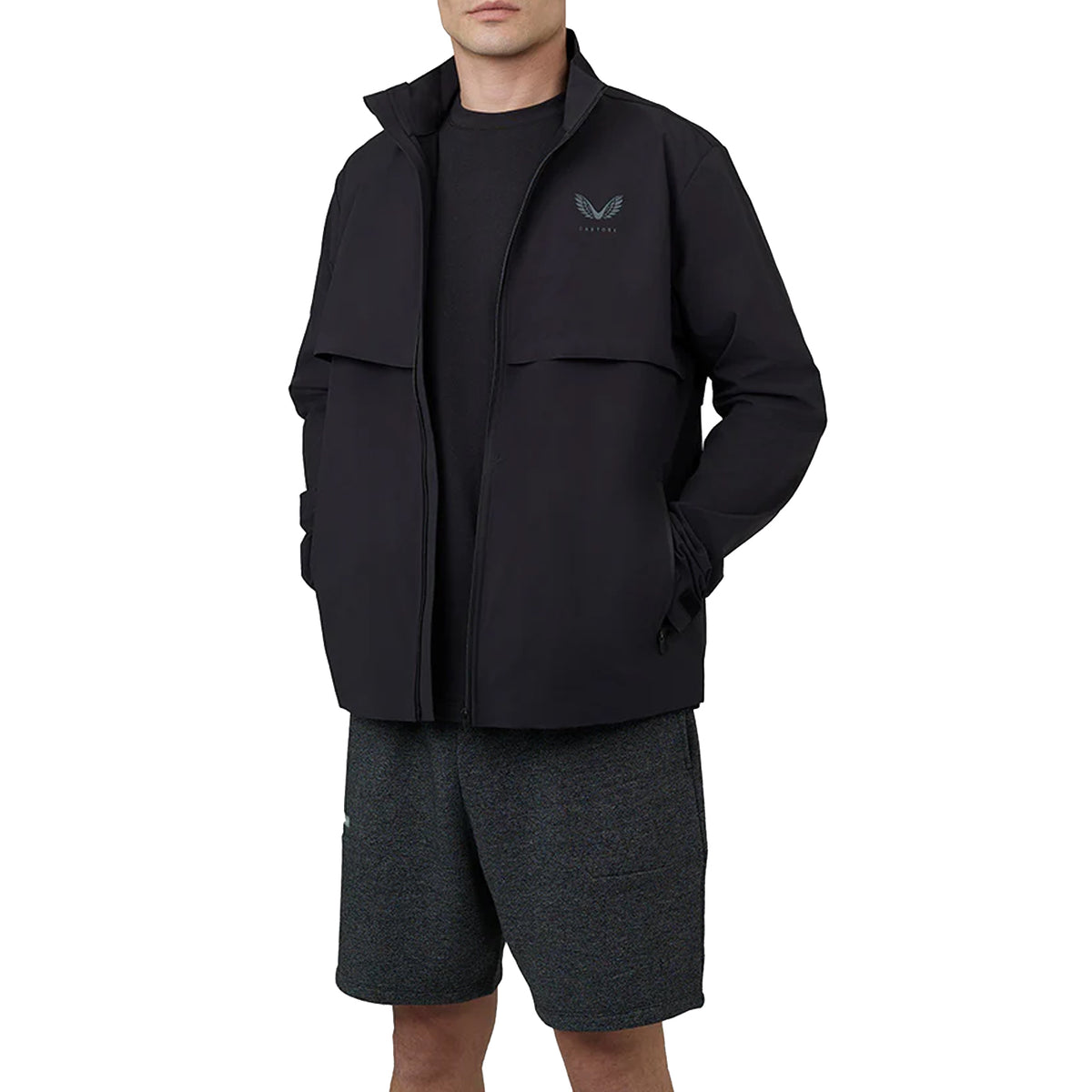 Castore Flyweight Water Resistant Golf Jacke - Schwarz