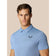 Castore Pinnacle Engineered Strick Polo Golfhemd - Sky Blue/Mitternacht Marine