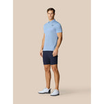 Castore Pinnacle Engineered Strick Polo Golfhemd - Sky Blue/Mitternacht Marine
