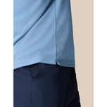 Castore Pinnacle Engineered Strick Polo Golfhemd - Sky Blue/Mitternacht Marine