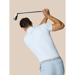 Castore Pinnacle Engineered Strick Polo Golfhemd - Weiß/Mitternacht Marine