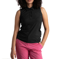 Cross Damen Andrea ärmellose Polo Golfhemd - schwarz
